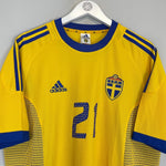 2002/03 SWEDEN IBRAHIMOVIC 21 HOME SHIRT (L) ADIDAS - Cult Kits - Large - Buy Vintage Football Shirts, Authentic Retro Football Shirts For Sale, Classic Football Shirts & Soccer Jersey
