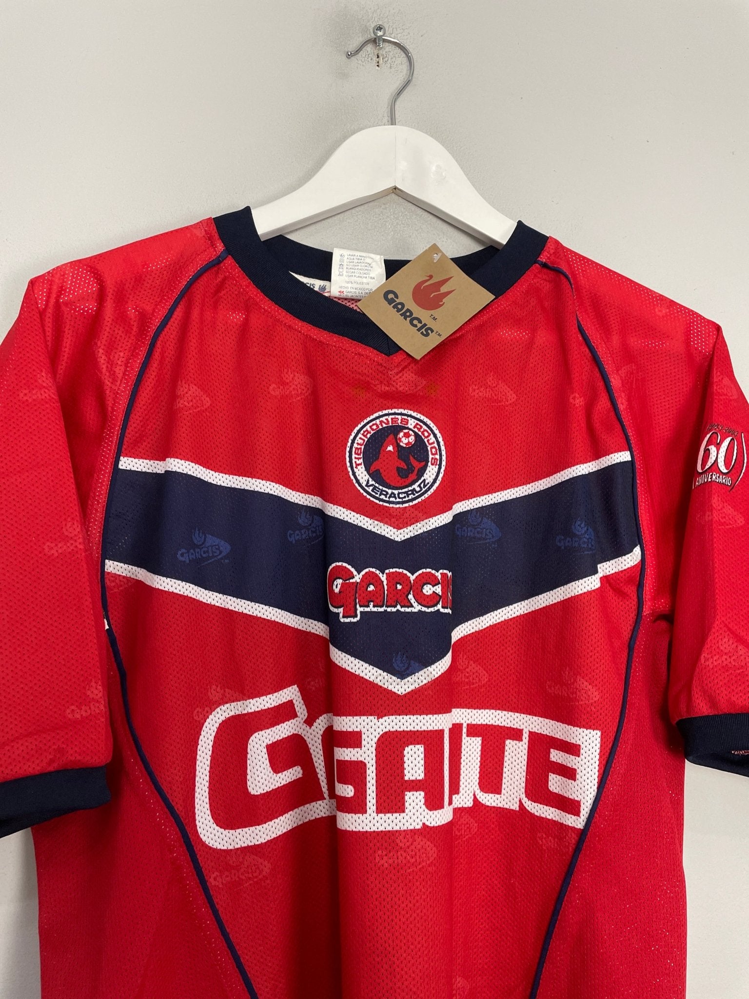 Shop 2002/03 TIBURONES ROJOS *BNWT* HOME SHIRT (XL) GARCIS, classic football shirts, vintage football shirts & retro soccer jerseys at Cult Kits