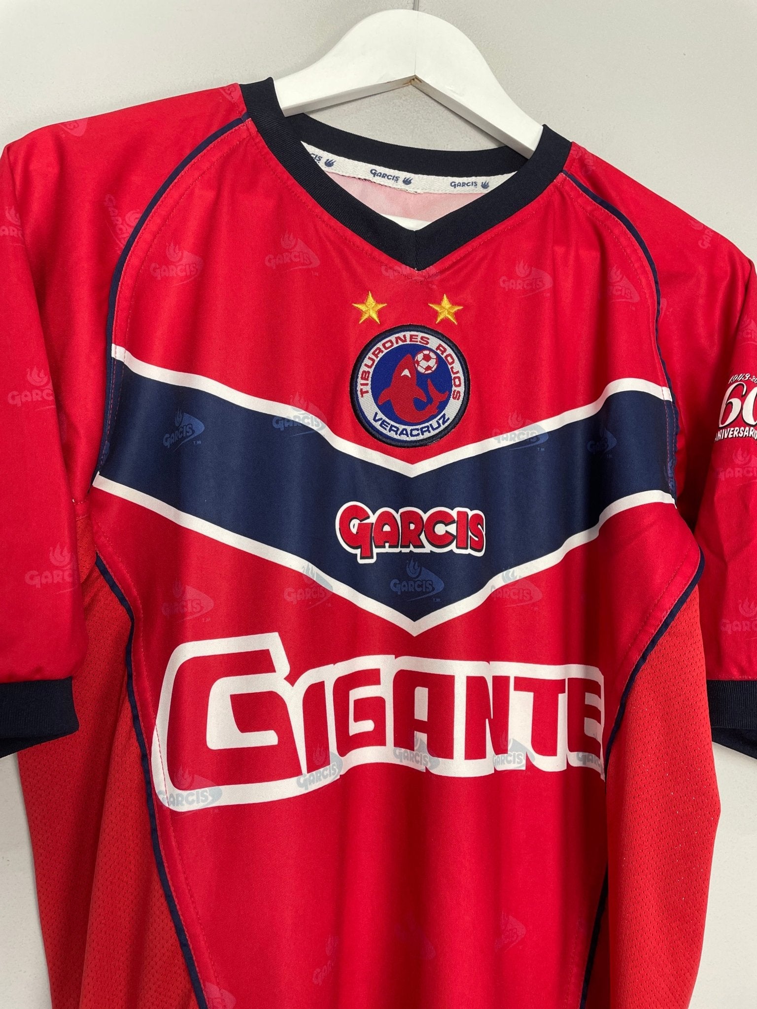 Shop 2002/03 TIBURONES ROJOS HOME SHIRT (M) GARCIS, classic football shirts, vintage football shirts & retro soccer jerseys at Cult Kits