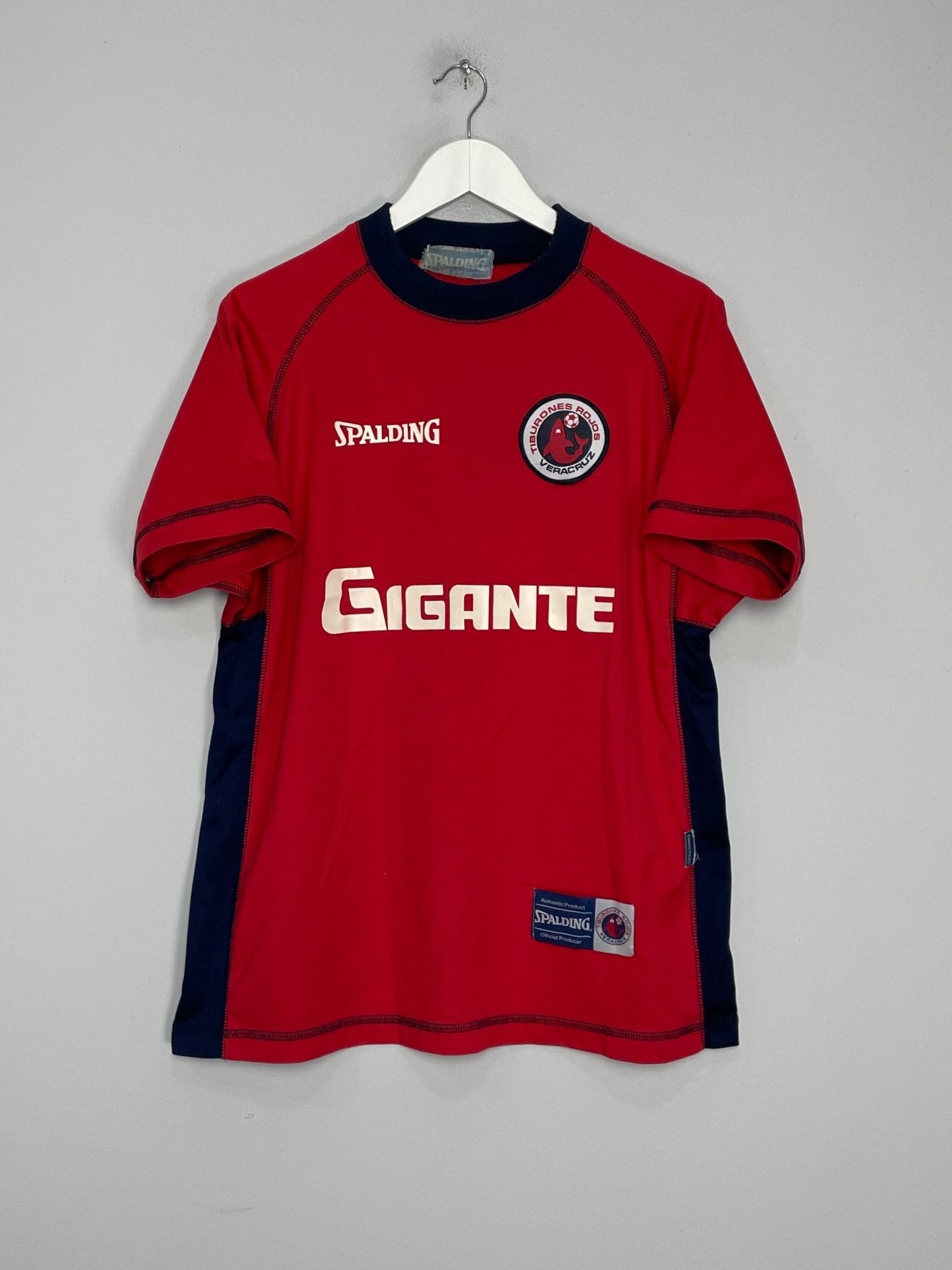 Shop 2002/03 TIBURONES ROJOS HOME SHIRT (M) SPALDING, classic football shirts, vintage football shirts & retro soccer jerseys at Cult Kits