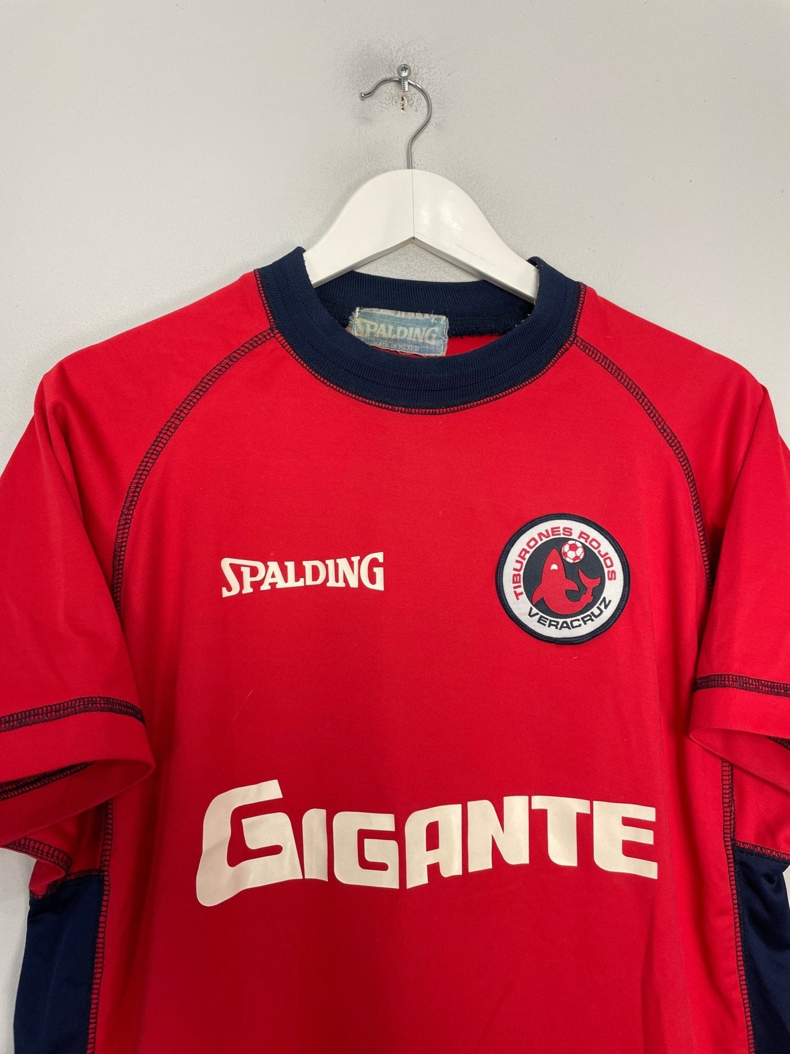 Shop 2002/03 TIBURONES ROJOS HOME SHIRT (M) SPALDING, classic football shirts, vintage football shirts & retro soccer jerseys at Cult Kits