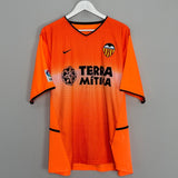 Shop 2002/03 VALENCIA AYALA #4 AWAY SHIRT (XL) NIKE, classic football shirts, vintage football shirts & retro soccer jerseys at Cult Kits