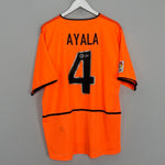 Shop 2002/03 VALENCIA AYALA #4 AWAY SHIRT (XL) NIKE, classic football shirts, vintage football shirts & retro soccer jerseys at Cult Kits