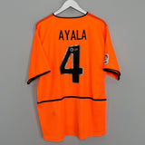Shop 2002/03 VALENCIA AYALA #4 AWAY SHIRT (XL) NIKE, classic football shirts, vintage football shirts & retro soccer jerseys at Cult Kits