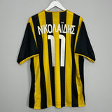 Shop 2002/04 AEK ATHENS NIKOLAIDIS #11 HOME SHIRT (XXL) NIKE, classic football shirts, vintage football shirts & retro soccer jerseys at Cult Kits