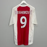 Shop 2002/04 AJAX IBRAHIMOVIC #9 HOME SHIRT (L) ADIDAS, classic football shirts, vintage football shirts & retro soccer jerseys at Cult Kits