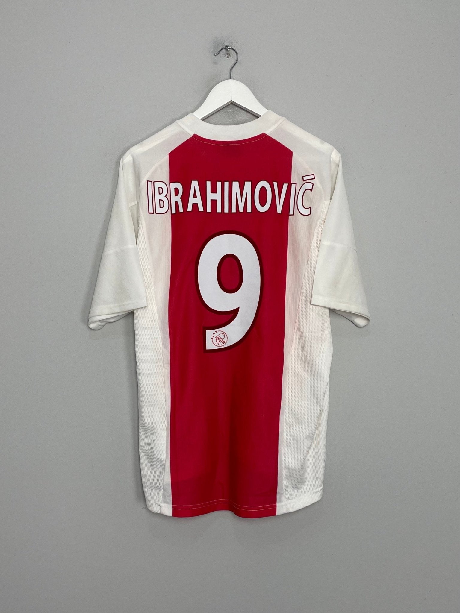 Shop 2002/04 AJAX IBRAHIMOVIC #9 HOME SHIRT (L) ADIDAS, classic football shirts, vintage football shirts & retro soccer jerseys at Cult Kits