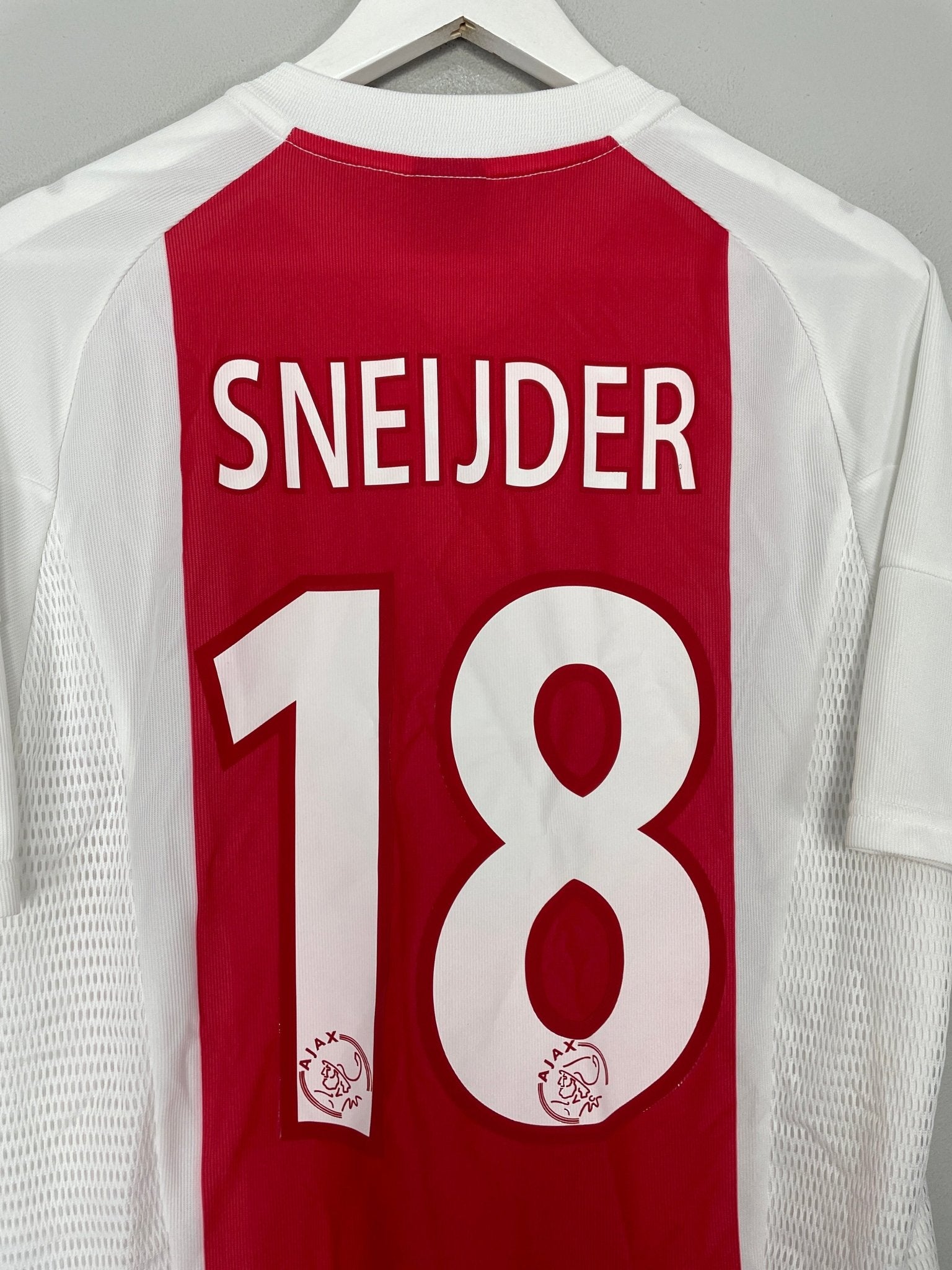 Shop 2002/04 AJAX SNEIJDER #18 HOME SHIRT (M) ADIDAS, classic football shirts, vintage football shirts & retro soccer jerseys at Cult Kits