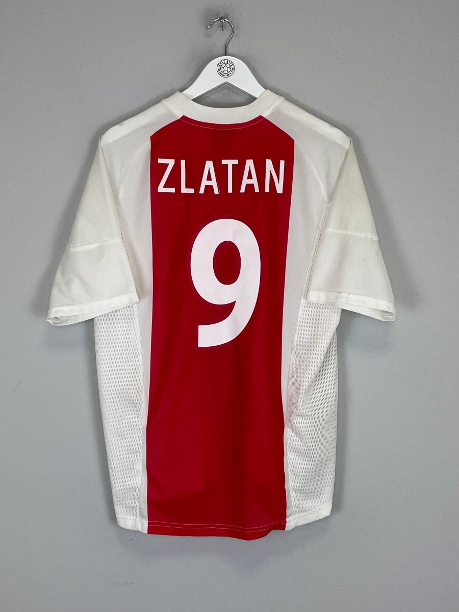 2002/04 AJAX ZLATAN 9 HOME SHIRT (M) ADIDAS - Cult Kits - Medium - Buy Vintage Football Shirts, Authentic Retro Football Shirts For Sale, Classic Football Shirts & Soccer Jersey