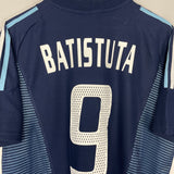 Shop 2002/04 ARGENTINA BATISTUTA #9 AWAY SHIRT (L) ADIDAS, classic football shirts, vintage football shirts & retro soccer jerseys at Cult Kits