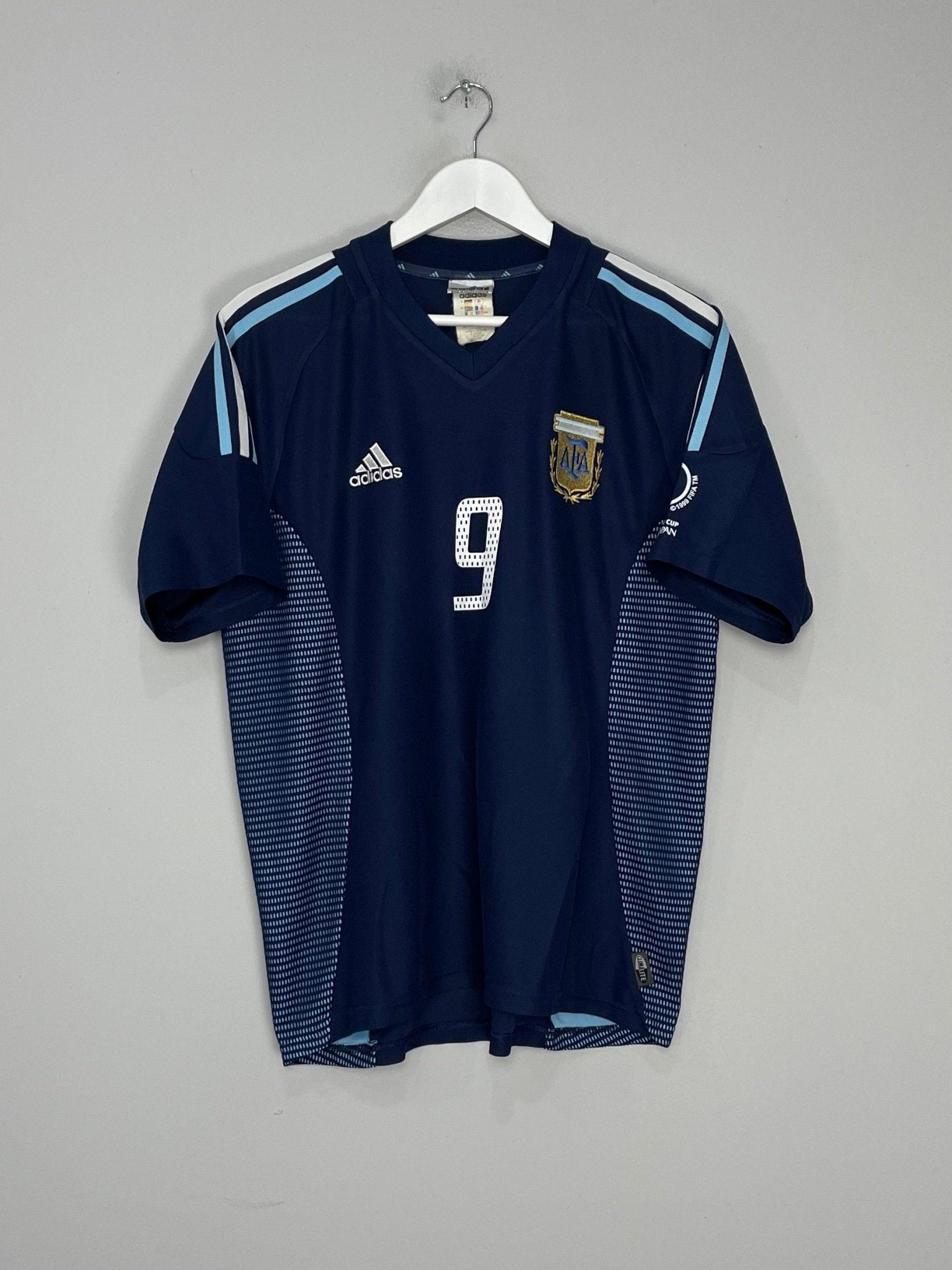 Shop 2002/04 ARGENTINA BATISTUTA #9 AWAY SHIRT (M) ADIDAS, classic football shirts, vintage football shirts & retro soccer jerseys at Cult Kits