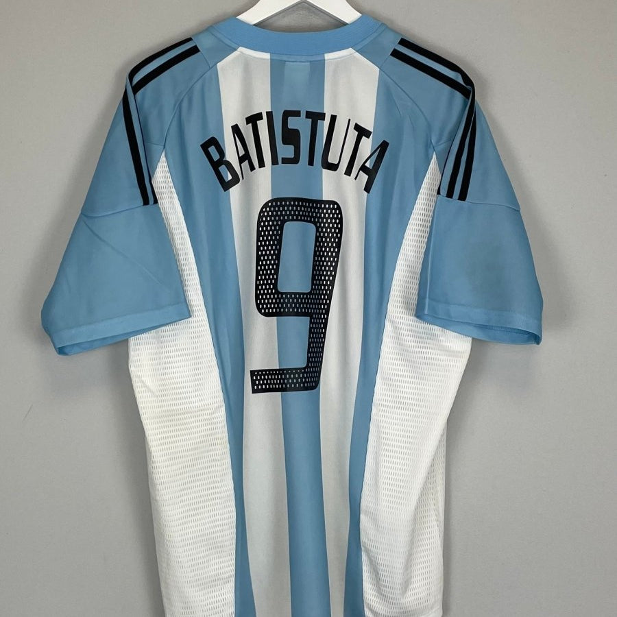 2002/04 ARGENTINA BATISTUTA 9 HOME SHIRT (XL) ADIDAS - Cult Kits - XL - Buy Vintage Football Shirts, Authentic Retro Football Shirts For Sale, Classic Football Shirts & Soccer Jersey