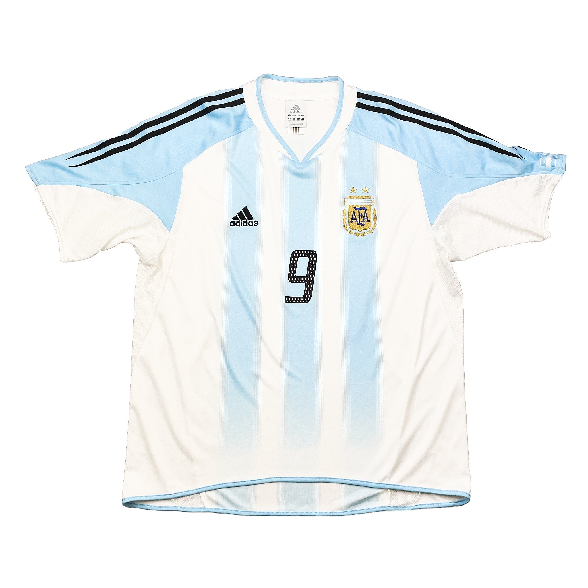 Buy 2002/04 Argentina Batistuta 9 Home Shirt (XL) Adidas ~ Free worldwide shipping available ~ Authentic Vintage Football Shirts from Cult Kits