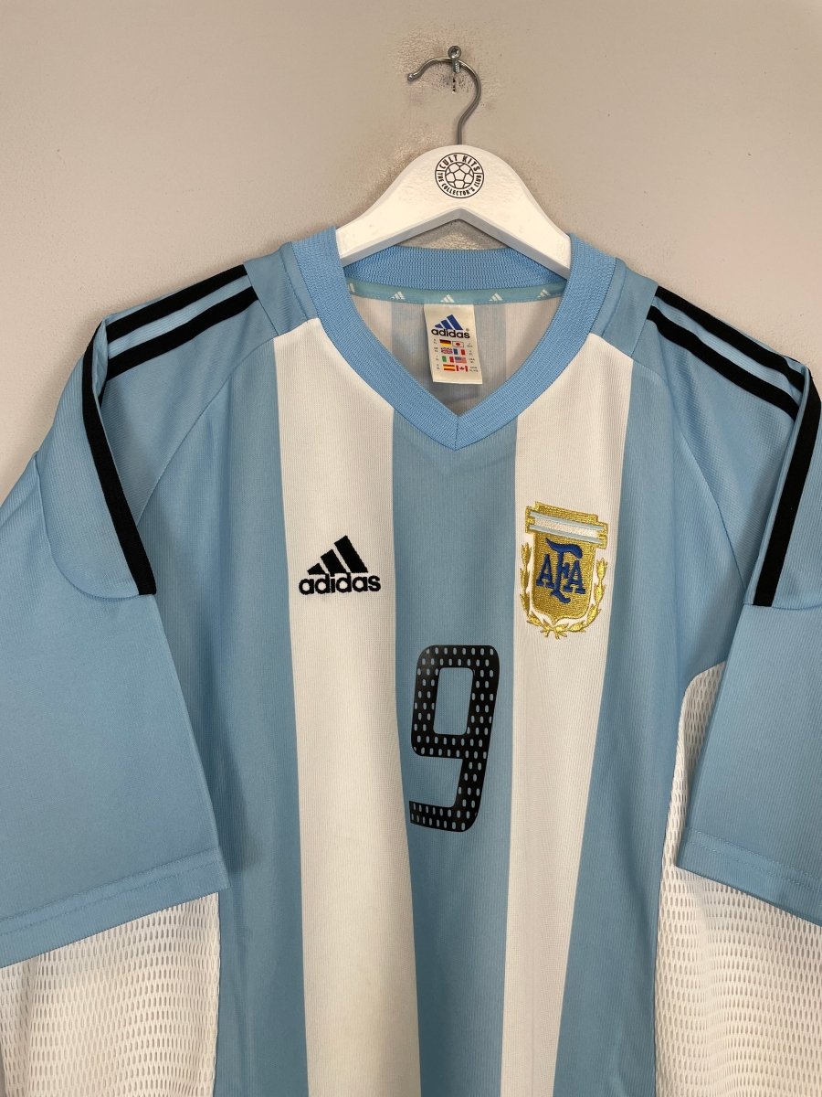 2002/04 ARGENTINA BATISTUTA 9 HOME SHIRT (XL) ADIDAS - Cult Kits - XL - Buy Vintage Football Shirts, Authentic Retro Football Shirts For Sale, Classic Football Shirts & Soccer Jersey