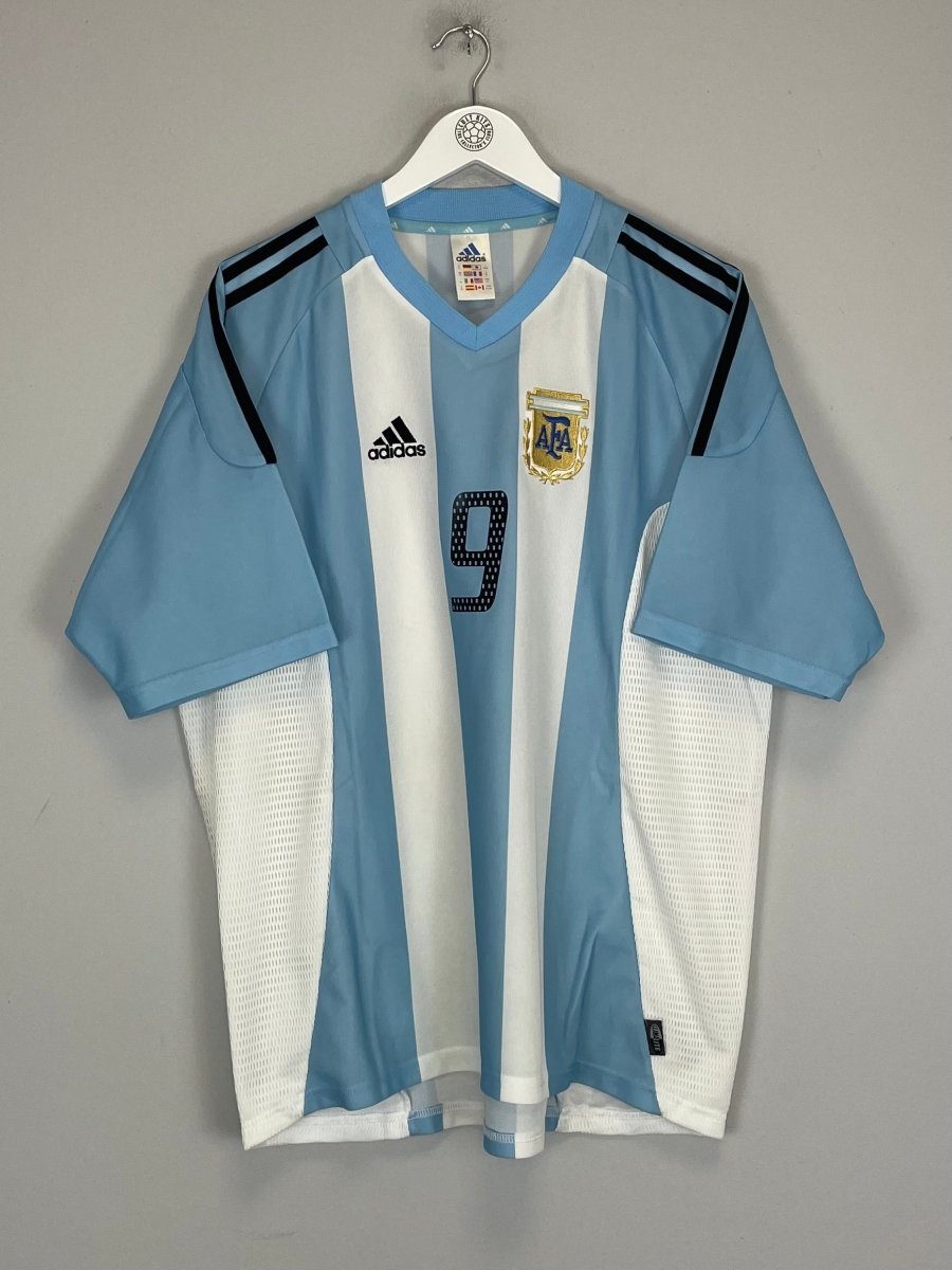 2002/04 ARGENTINA BATISTUTA 9 HOME SHIRT (XL) ADIDAS - Cult Kits - XL - Buy Vintage Football Shirts, Authentic Retro Football Shirts For Sale, Classic Football Shirts & Soccer Jersey