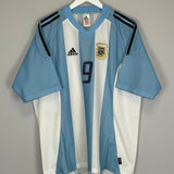2002/04 ARGENTINA BATISTUTA 9 HOME SHIRT (XL) ADIDAS - Cult Kits - XL - Buy Vintage Football Shirts, Authentic Retro Football Shirts For Sale, Classic Football Shirts & Soccer Jersey