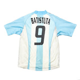 Buy 2002/04 Argentina Batistuta 9 *Player Issue* Home Shirt (M) Adidas ~ Free worldwide shipping ~ Authentic Vintage Football Shirts from Cult Kits