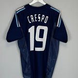 2002/04 ARGENTINA CRESPO 19 AWAY SHIRT (L) ADIDAS - Cult Kits - Large - Buy Vintage Football Shirts, Authentic Retro Football Shirts For Sale, Classic Football Shirts & Soccer Jersey