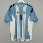 Shop 2002/04 ARGENTINA VERON #11 HOME SHIRT (M) ADIDAS, classic football shirts, vintage football shirts & retro soccer jerseys at Cult Kits