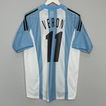 Shop 2002/04 ARGENTINA VERON #11 HOME SHIRT (M) ADIDAS, classic football shirts, vintage football shirts & retro soccer jerseys at Cult Kits