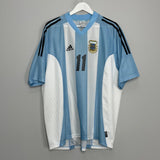 Shop 2002/04 ARGENTINA VERON #11 HOME SHIRT (XL) ADIDAS, classic football shirts, vintage football shirts & retro soccer jerseys at Cult Kits