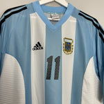 Shop 2002/04 ARGENTINA VERON #11 HOME SHIRT (XL) ADIDAS, classic football shirts, vintage football shirts & retro soccer jerseys at Cult Kits