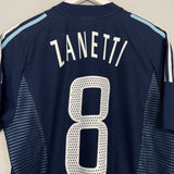 Shop 2002/04 ARGENTINA ZANETTI #4 AWAY SHIRT (M) ADIDAS, classic football shirts, vintage football shirts & retro soccer jerseys at Cult Kits