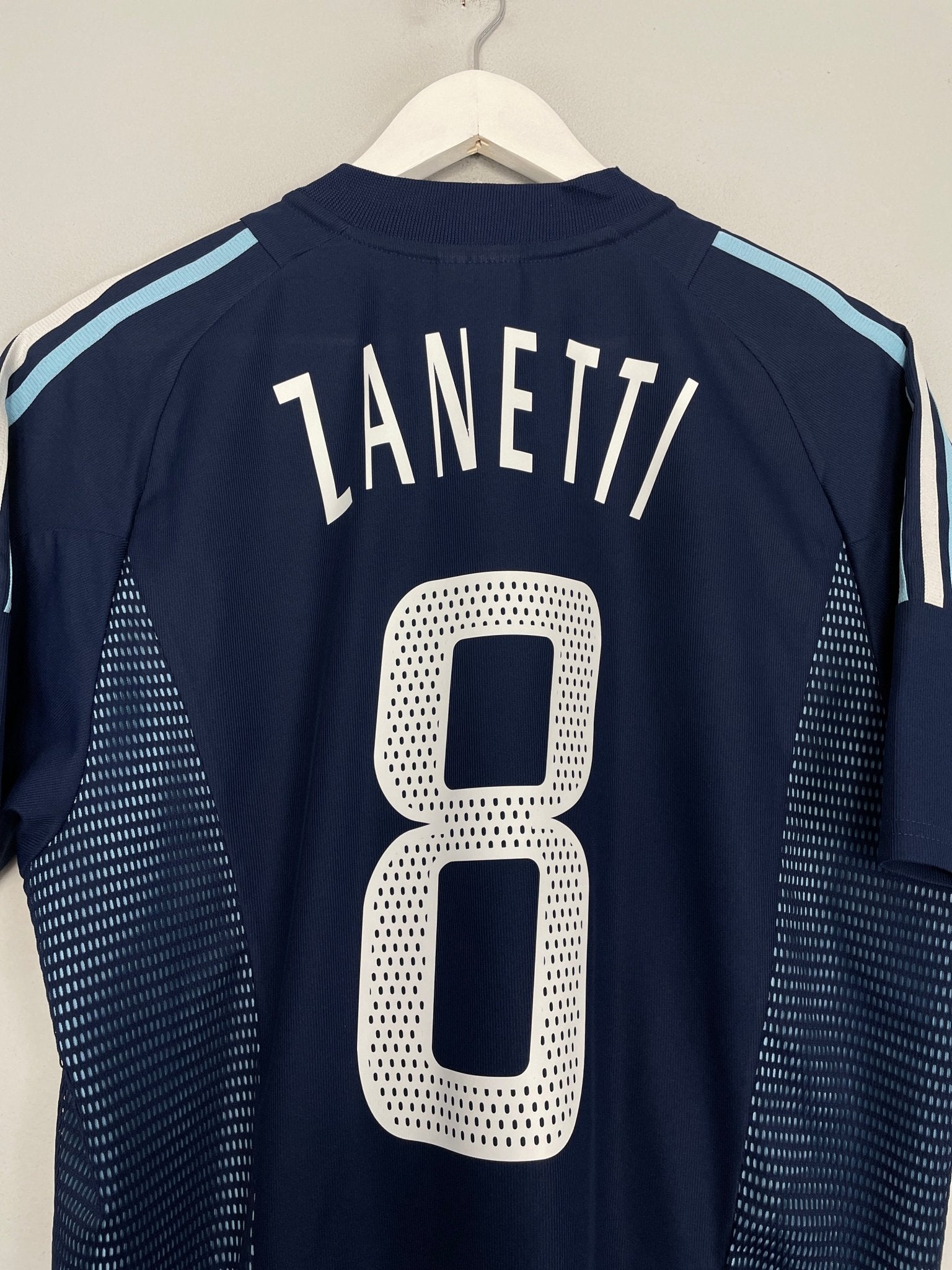 Shop 2002/04 ARGENTINA ZANETTI #4 AWAY SHIRT (M) ADIDAS, classic football shirts, vintage football shirts & retro soccer jerseys at Cult Kits