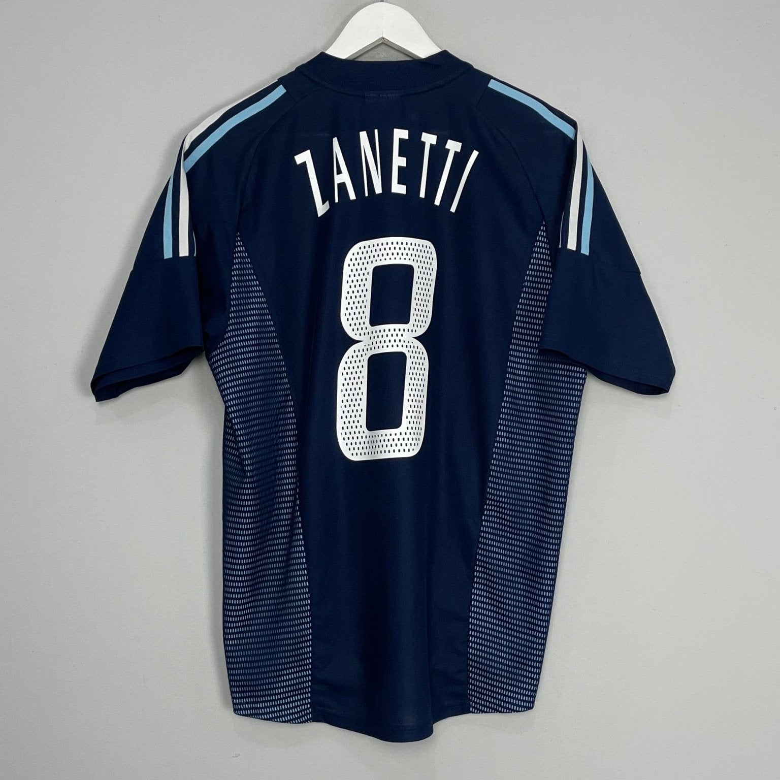 Shop 2002/04 ARGENTINA ZANETTI #4 AWAY SHIRT (M) ADIDAS, classic football shirts, vintage football shirts & retro soccer jerseys at Cult Kits