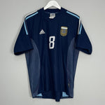 Shop 2002/04 ARGENTINA ZANETTI #4 AWAY SHIRT (M) ADIDAS, classic football shirts, vintage football shirts & retro soccer jerseys at Cult Kits