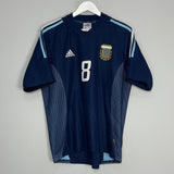 Shop 2002/04 ARGENTINA ZANETTI #4 AWAY SHIRT (M) ADIDAS, classic football shirts, vintage football shirts & retro soccer jerseys at Cult Kits