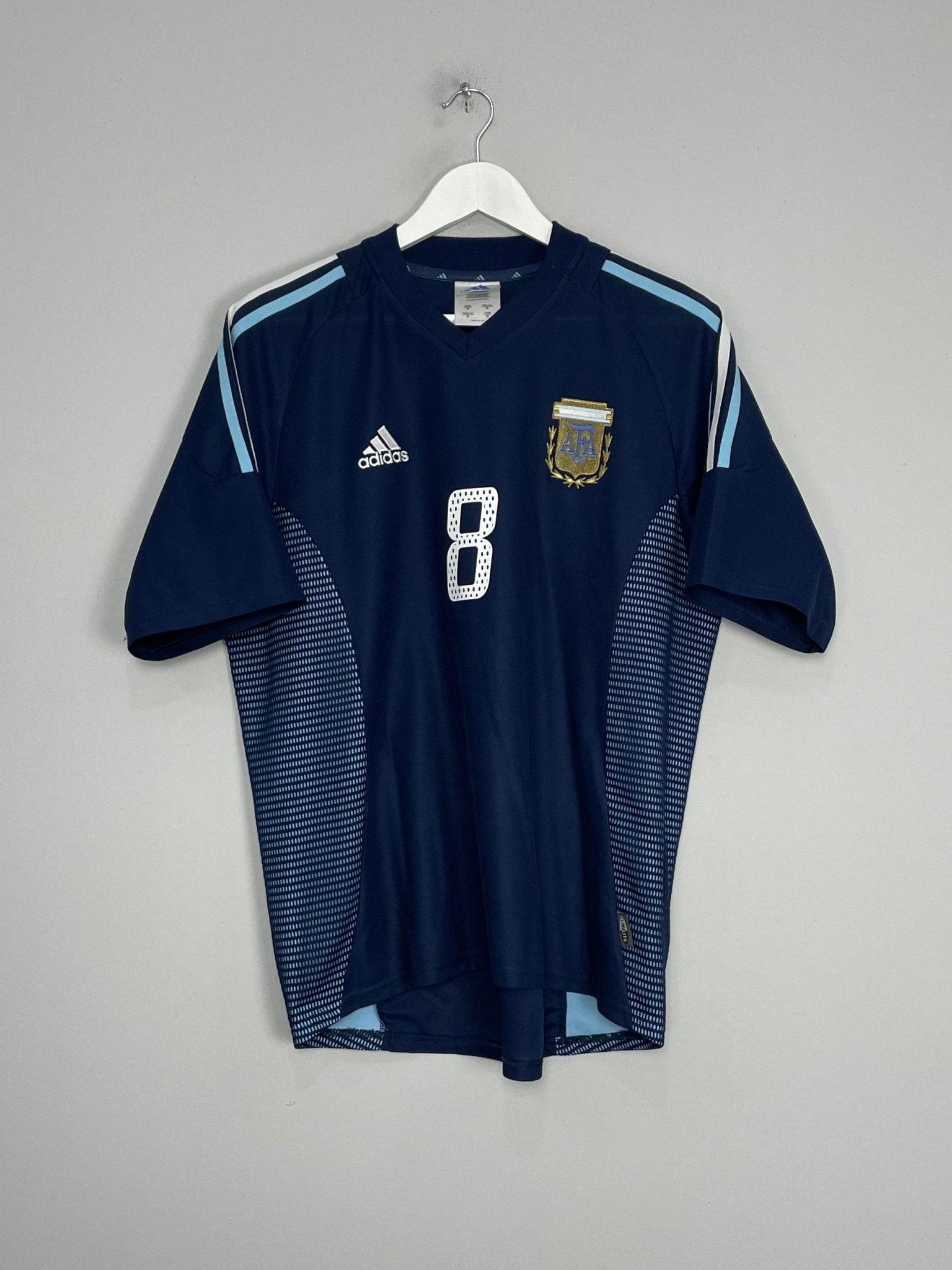 Shop 2002/04 ARGENTINA ZANETTI #4 AWAY SHIRT (M) ADIDAS, classic football shirts, vintage football shirts & retro soccer jerseys at Cult Kits