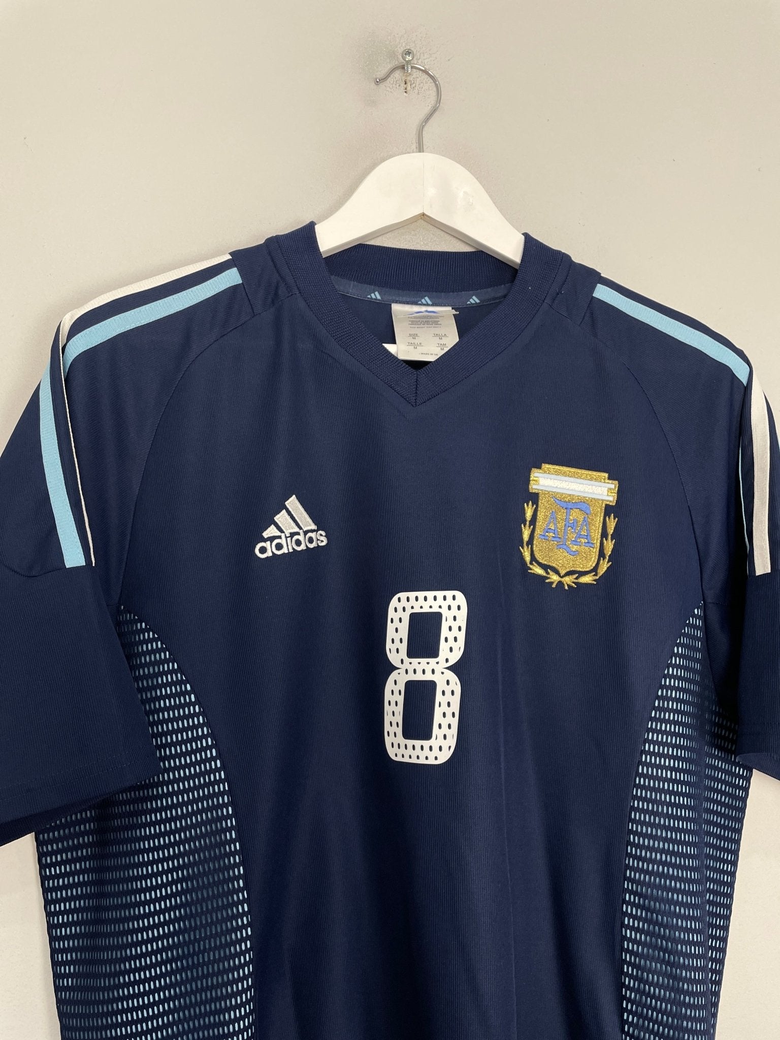 Shop 2002/04 ARGENTINA ZANETTI #4 AWAY SHIRT (M) ADIDAS, classic football shirts, vintage football shirts & retro soccer jerseys at Cult Kits