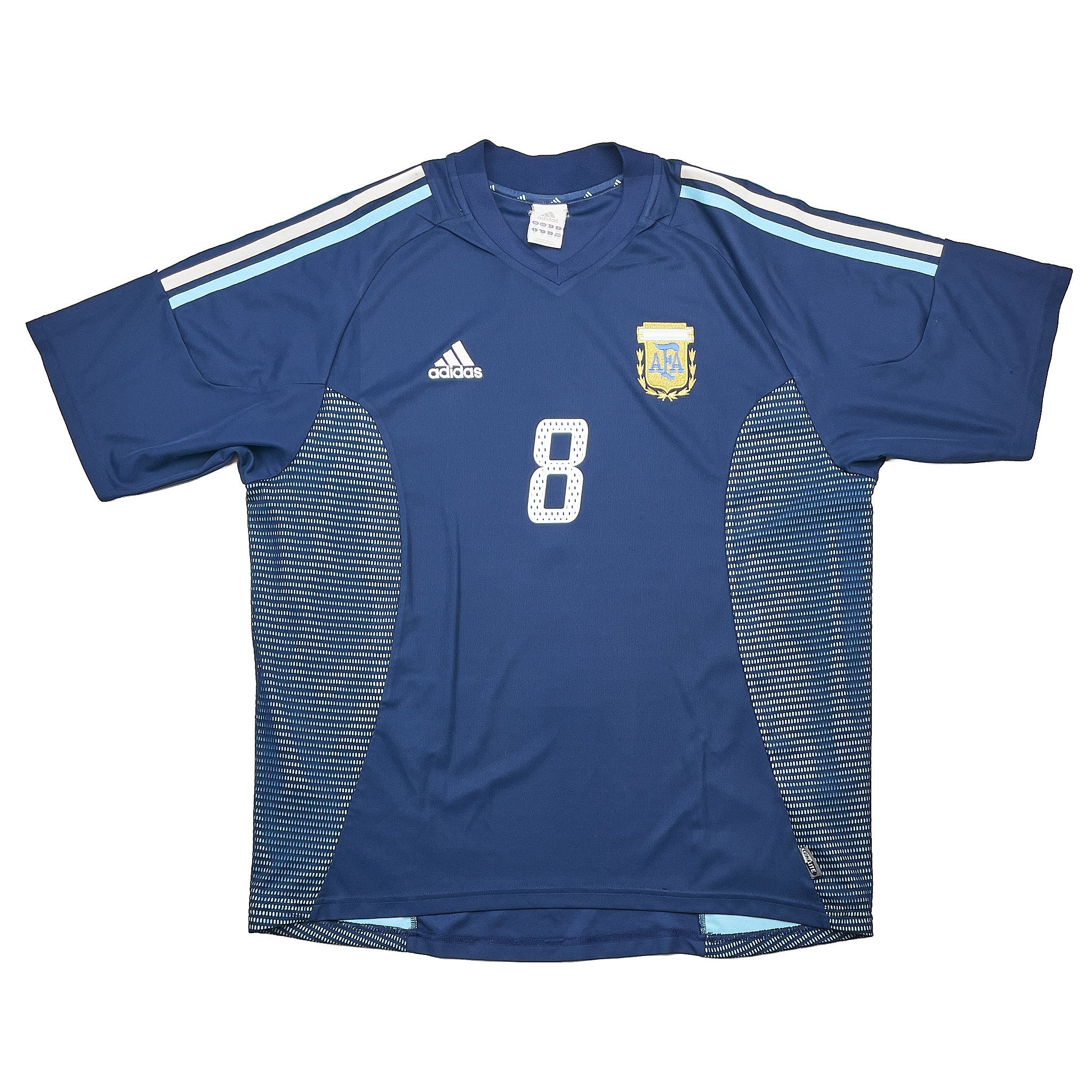 Buy 2002/04 Argentina Zanetti 8 Away Shirt (XL) Adidas ~ Free worldwide shipping available ~ Authentic Vintage Football Shirts from Cult Kits