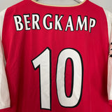 Shop 2002/04 ARSENAL BERGKAMP #10 C/L HOME SHIRT (XL) NIKE, classic football shirts, vintage football shirts & retro soccer jerseys at Cult Kits