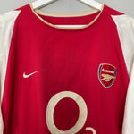 Shop 2002/04 ARSENAL BERGKAMP #10 C/L HOME SHIRT (XL) NIKE, classic football shirts, vintage football shirts & retro soccer jerseys at Cult Kits