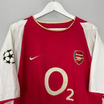 Shop 2002/04 ARSENAL BERGKAMP #10 C/L HOME SHIRT (XL) NIKE, classic football shirts, vintage football shirts & retro soccer jerseys at Cult Kits