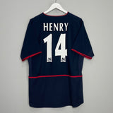 Shop 2002/04 ARSENAL HENRY #14 AWAY SHIRT (L) NIKE, classic football shirts, vintage football shirts & retro soccer jerseys at Cult Kits