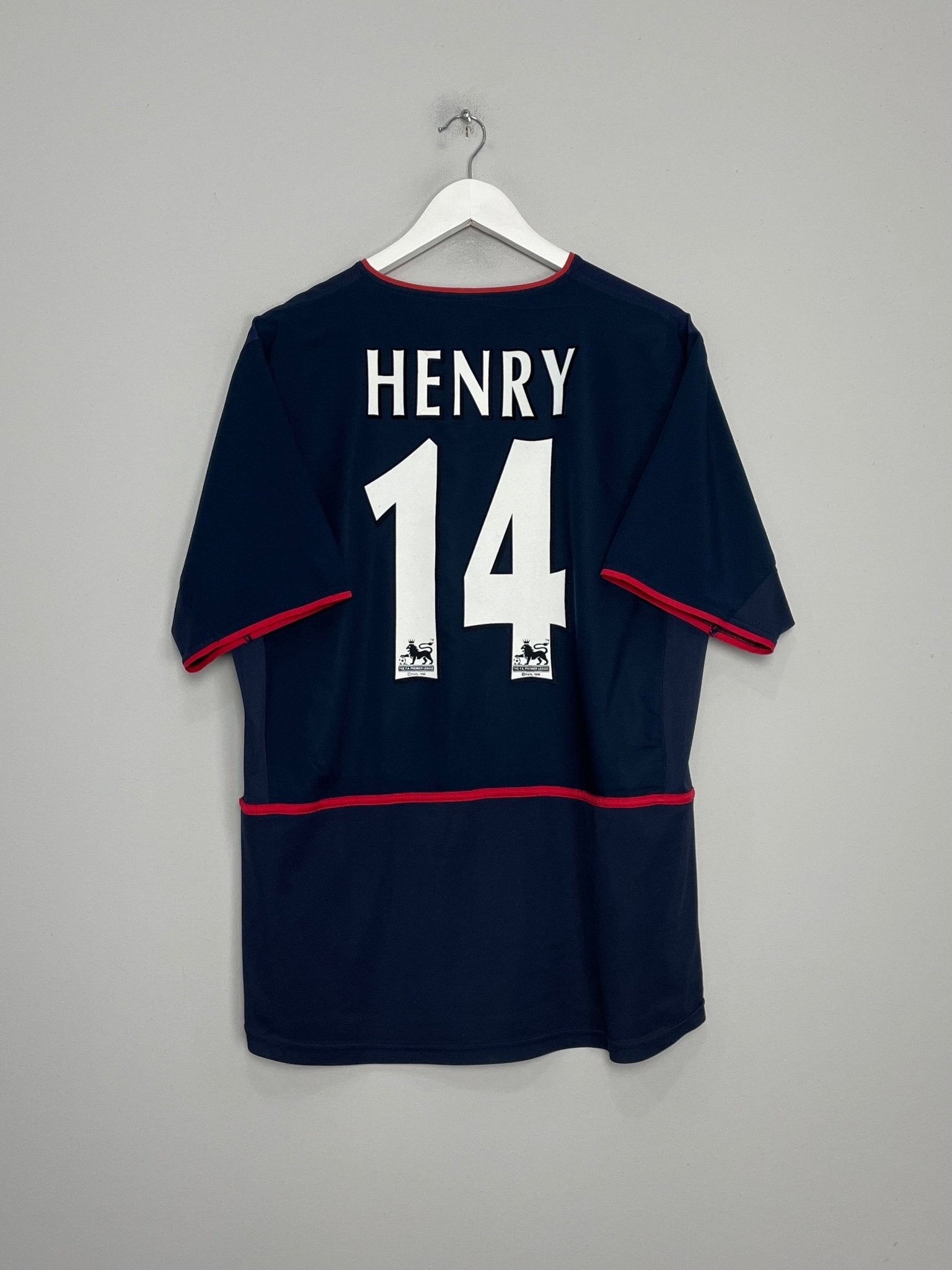 Shop 2002/04 ARSENAL HENRY #14 AWAY SHIRT (L) NIKE, classic football shirts, vintage football shirts & retro soccer jerseys at Cult Kits