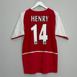 Shop 2002/04 ARSENAL HENRY #14 HOME SHIRT (M) NIKE, classic football shirts, vintage football shirts & retro soccer jerseys at Cult Kits