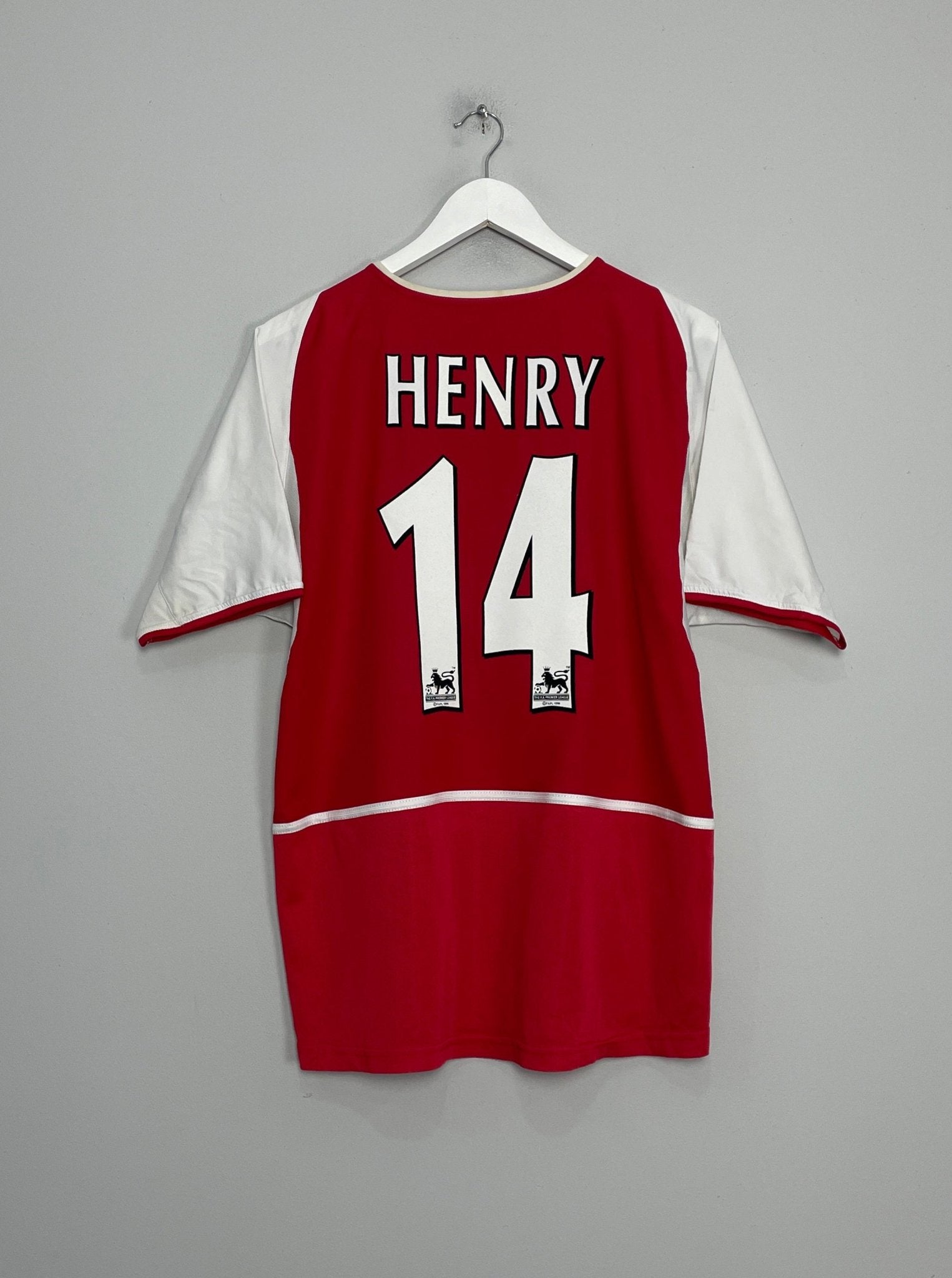 Shop 2002/04 ARSENAL HENRY #14 HOME SHIRT (M) NIKE, classic football shirts, vintage football shirts & retro soccer jerseys at Cult Kits