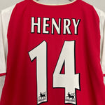 Shop 2002/04 ARSENAL HENRY #14 HOME SHIRT (M) NIKE, classic football shirts, vintage football shirts & retro soccer jerseys at Cult Kits