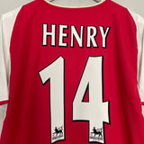 Shop 2002/04 ARSENAL HENRY #14 HOME SHIRT (M) NIKE, classic football shirts, vintage football shirts & retro soccer jerseys at Cult Kits
