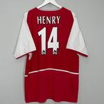 Shop 2002/04 ARSENAL HENRY #14 HOME SHIRT (XL) NIKE, classic football shirts, vintage football shirts & retro soccer jerseys at Cult Kits