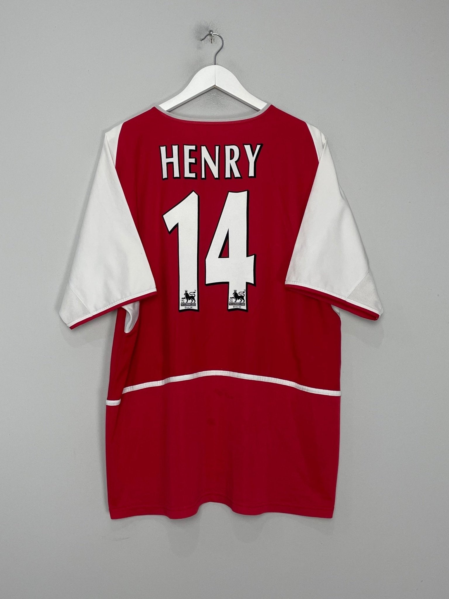 Shop 2002/04 ARSENAL HENRY #14 HOME SHIRT (XL) NIKE, classic football shirts, vintage football shirts & retro soccer jerseys at Cult Kits