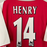 Shop 2002/04 ARSENAL HENRY #14 HOME SHIRT (XL) NIKE, classic football shirts, vintage football shirts & retro soccer jerseys at Cult Kits