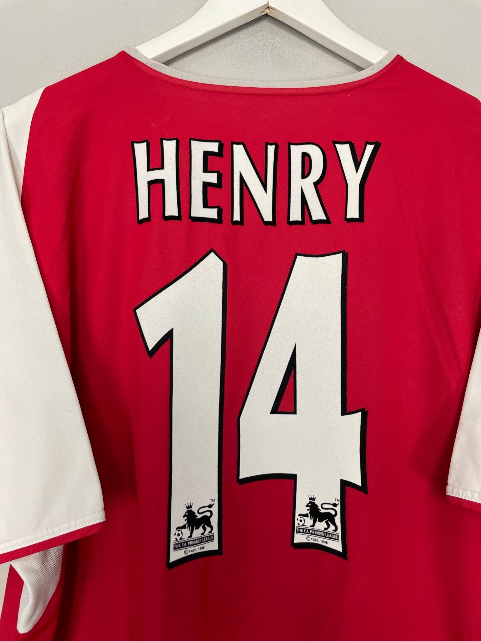 Shop 2002/04 ARSENAL HENRY #14 HOME SHIRT (XL) NIKE, classic football shirts, vintage football shirts & retro soccer jerseys at Cult Kits