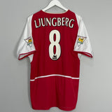 Shop 2002/04 ARSENAL LJUNGBERG #8 HOME SHIRT (L) NIKE, classic football shirts, vintage football shirts & retro soccer jerseys at Cult Kits