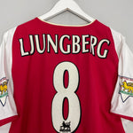 Shop 2002/04 ARSENAL LJUNGBERG #8 HOME SHIRT (L) NIKE, classic football shirts, vintage football shirts & retro soccer jerseys at Cult Kits