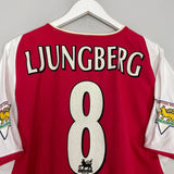 Shop 2002/04 ARSENAL LJUNGBERG #8 HOME SHIRT (L) NIKE, classic football shirts, vintage football shirts & retro soccer jerseys at Cult Kits